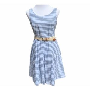 Jones New York Fit & Flare Dress Striped with pockets